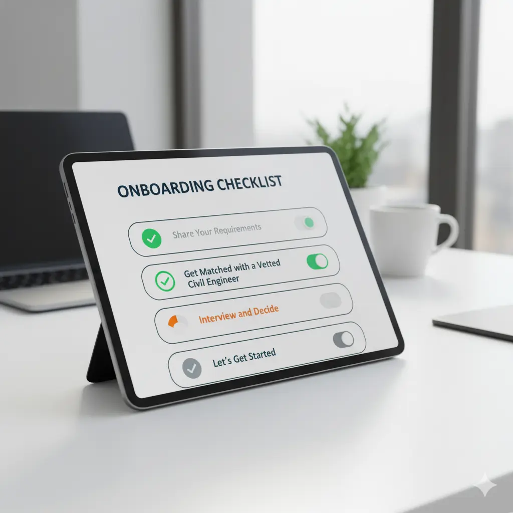 Checklist showing Remote AE onboarding steps and status toggles