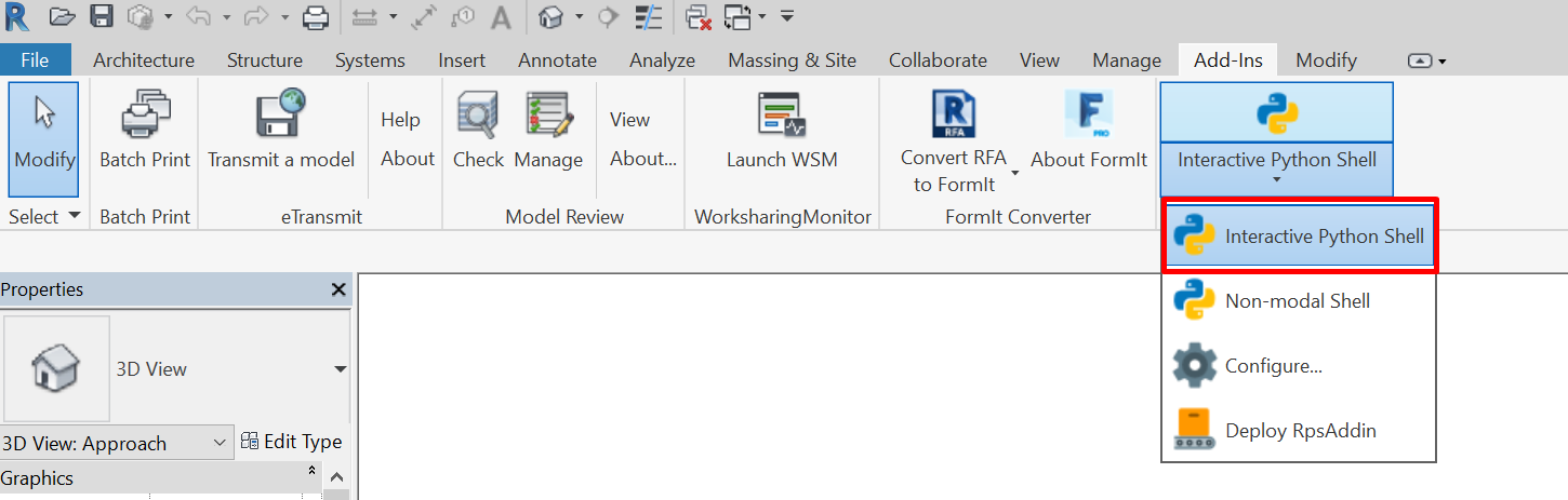 RevitPythonShell - Remote AE